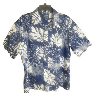 Ono Navy men’s Hawaiian Tropical Short-Sleeve Button-Down Shirt XL